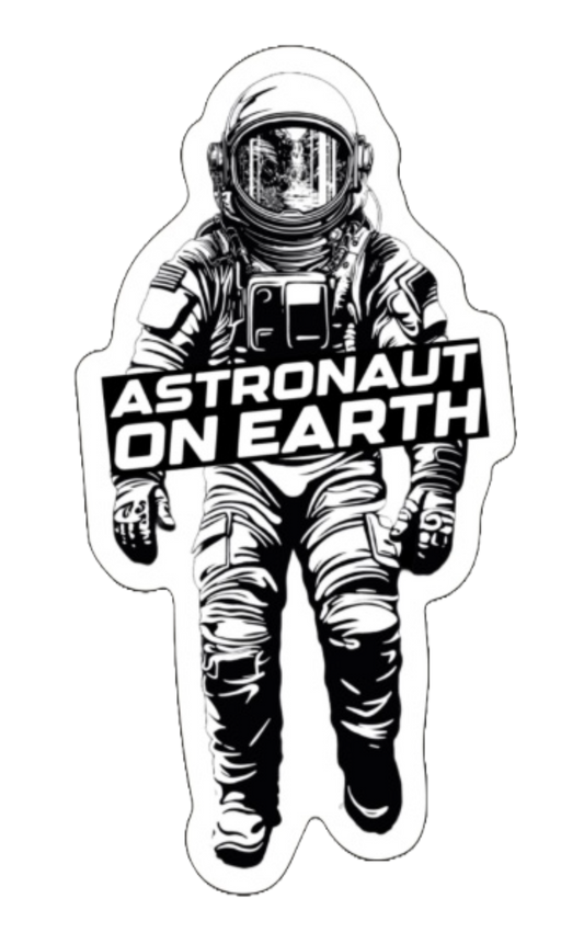 Astronaut Logo Sticker - White