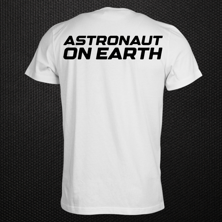 Astronaut on Earth Logo Tee - White/Black