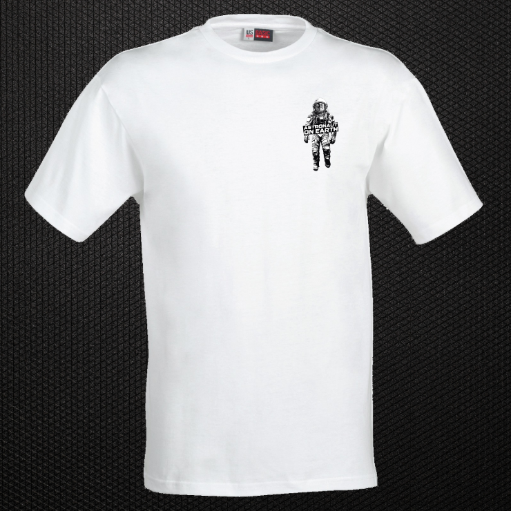 Astronaut on Earth Logo Tee - White/Black