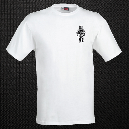 Astronaut on Earth Logo Tee - White/Black