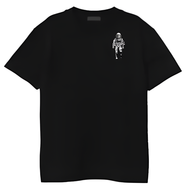 Astronaut on Earth Logo Tee - White/Black